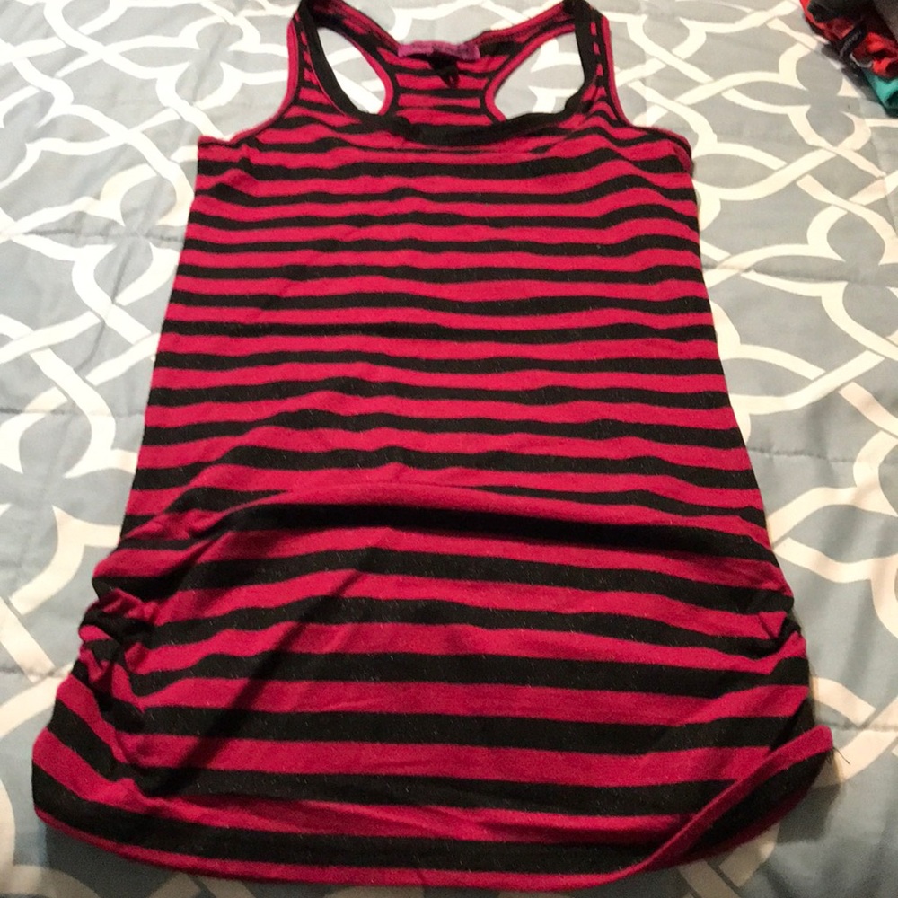 Fuschia/Black Tank Top